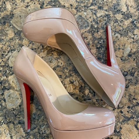 Christian Louboutin Bianca Mm Nude Patent Pump Gem