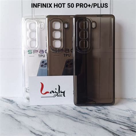 Jual Softcase Infinix Hot Pro Plus Case Clear Space Bening Hitam Transparan Protect Camera