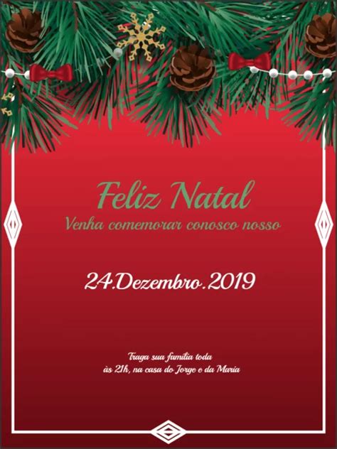 Convite Natal Edite Online