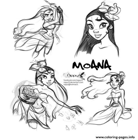 Moana Disney Fan Art Coloring page Printable