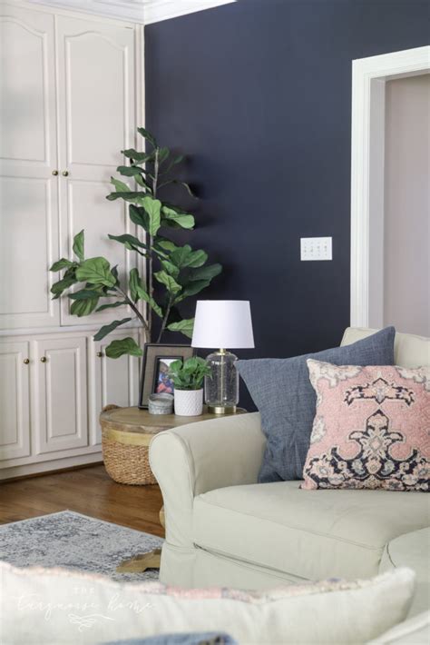 blue grey paint color  living room  sandra mcgregor blog