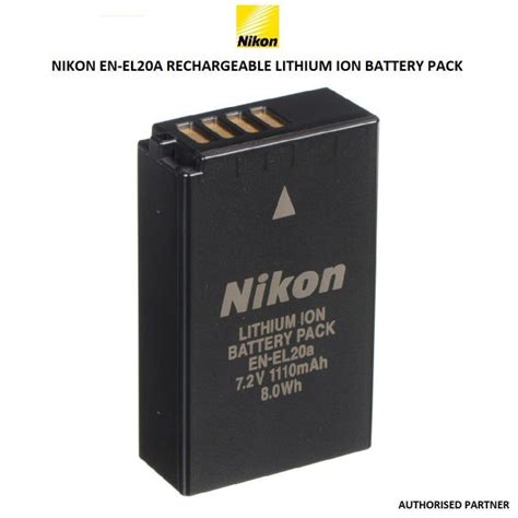 Nikon EN-EL20a Rechargeable Lithium-Ion Battery Pack (7.2V, 1110mAh ...