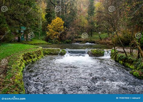 Waterfall Of River Bosna Near Sarajevo Stock Photo Image Of Beautiful