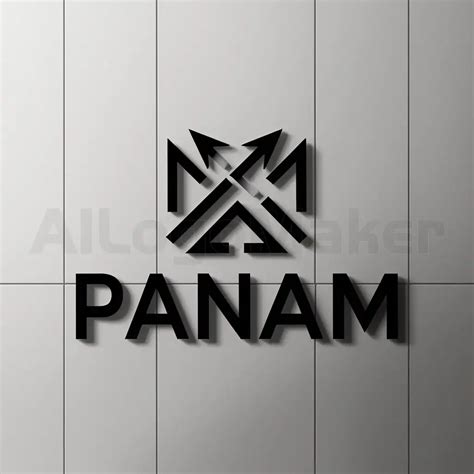 logo design  panam modern trade  industry symbol  clear