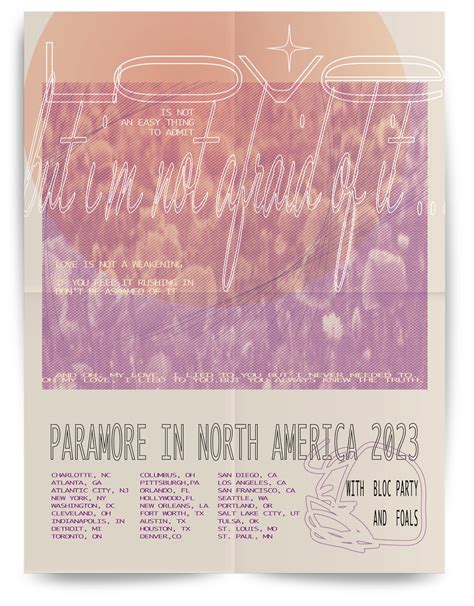 Paramore Tour Poster Design Behance