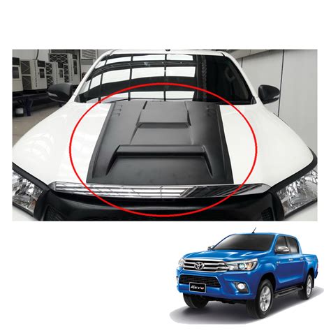 Bonnet Hood Scoop Cover Trim Matte Black For Toyota Hilux Revo Sr