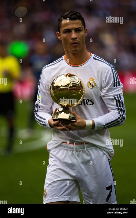 Madrid, Spain. 25th Jan, 2014. Cristiano Ronaldo presenting his Golden ...