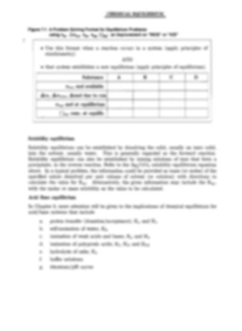 Solution Factors Affecting Equilibrium Notes Studypool