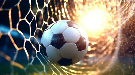 Soccer World Cup. the Ball is in the Net of the Goal Stock Photo ...