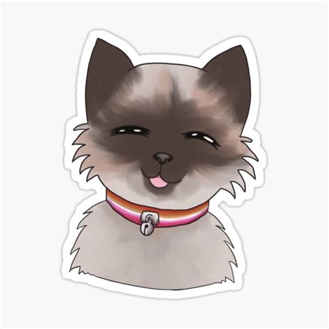 Lesbian Pride Cat Sticker For Sale By ImoogiN Redbubble