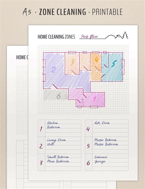 Printable Zone Cleaning Schedule Printable Word Searches