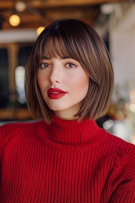 Bob Haircuts With Bangs For Oval Faces