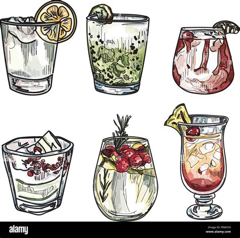 Old Fashioned Cocktail Drawing