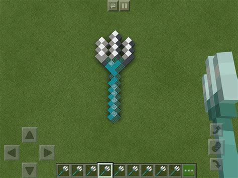 Simple Trident Pixel Art On Minecraft PE R Minecraft