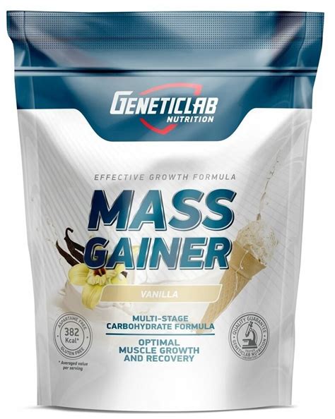 Гейнер Geneticlab Nutrition Mass Gainer, 3000 г, клубника — купить в ...