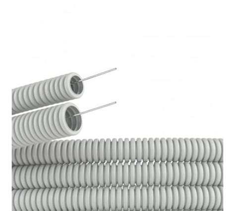 Труба пвх гофро 20 (100м) серая с протяжкой dkc купить в магазине Алеа Сочи