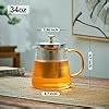 Amazon Paracity Glass Teapot Stovetop Oz With Vertical Stripes