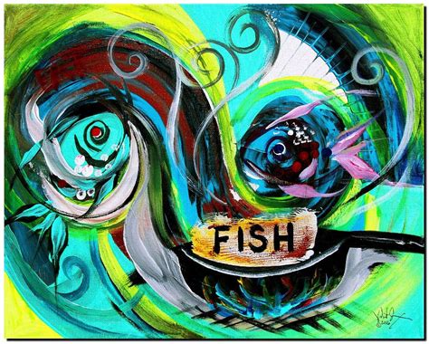 Fish Fry For Lent” 2016 Fish Art Original Paintings Colorful Fish