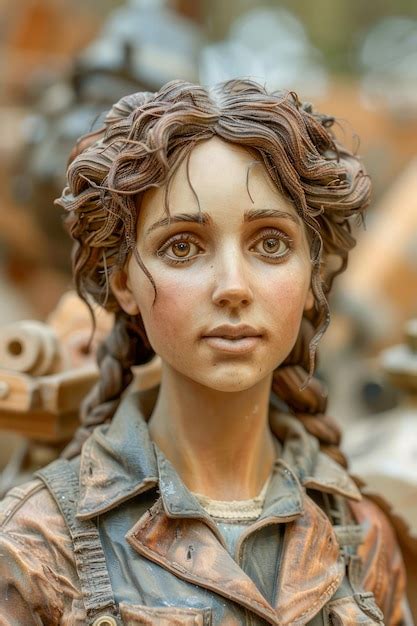 Lifelike Female Automaton Sculpture with Intricate Details and ...