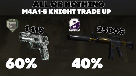 Csgo Trade Up M4a1 S Knight 40 Chance Youtube