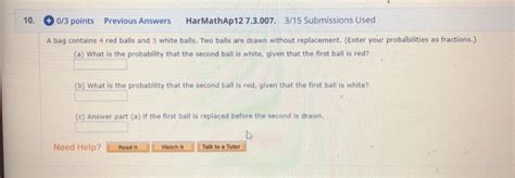 Solved Points Previous Answers Harmathap Chegg