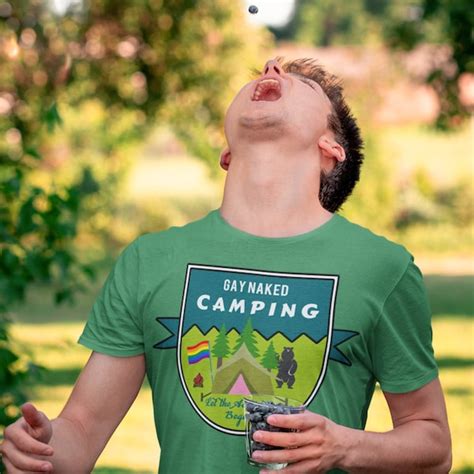 Naked Camping Tee Etsy