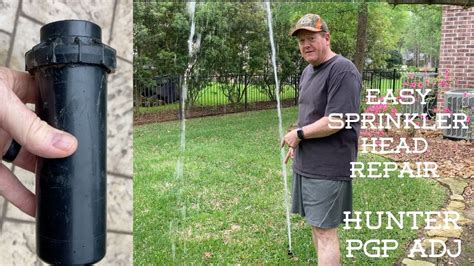 Easy Sprinkler Head Repair Hunter Pgp Adjustable Youtube