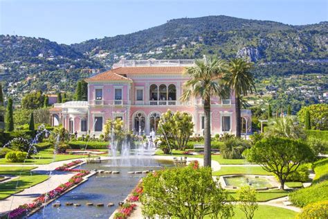 garden  villa ephrussi de rothschild saint jean cap ferrat stock