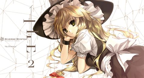 Blonde Hair Bow Diverse System Dress Hat Kirisame Marisa Misaki Kurehito Touhou Watermark Witch