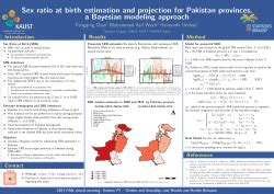 Sex Ratio At Birth Estimation And Projection For Pakistan Provinces A Bayesian Modeling Approach