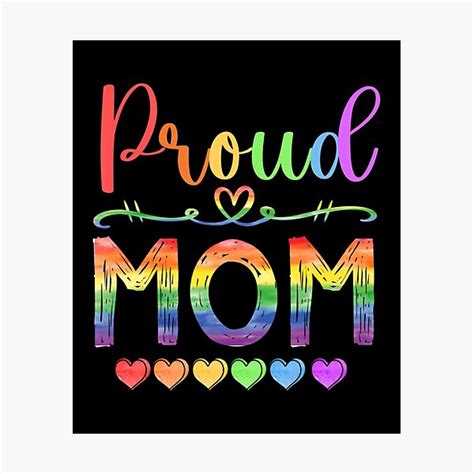 Lámina fotográfica Orgullosa mamá Día de la madre Lgbtq Bandera del arco iris Orgullo gay Lgbt