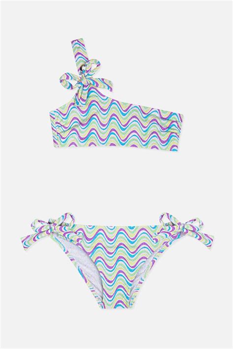 Ayyıldız 4902 Tek Omuz Kız Çocuk Bikini Takımı Hızlı Kargo