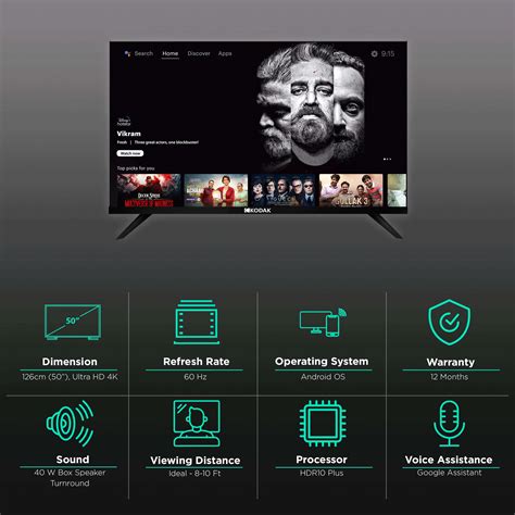 Buy Kodak Xpro Series Cm Inch K Ultra Hd Led Android Tv With