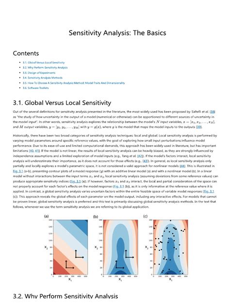 Sensitivity Analysis The Basics A Sector Dynamics Research