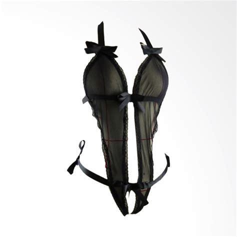 Jual Jakarta Lingerie Jlme Open Crotch Teddy Sexy Lingerie Hitam Di Seller Bermutushop
