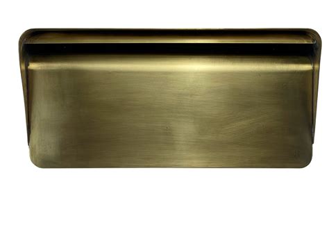 Brass Letterbox The Guillotine With Brass Post Hatchet Studio