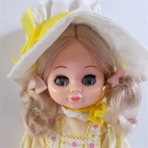 Playmates Sleep Eye Doll Blonde Pigtails Doll Yellow Dress Etsy