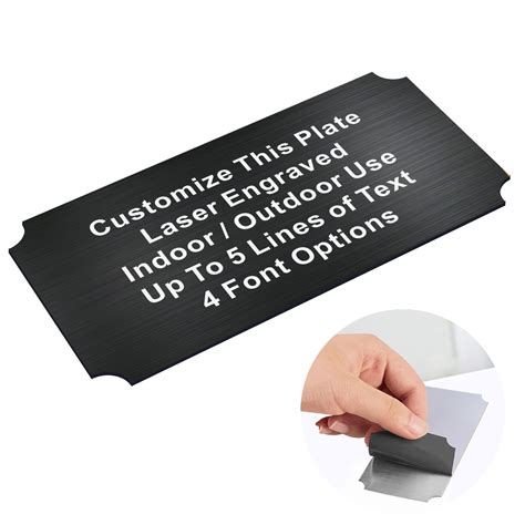 Engraved Metal Name Plate Personalized Memorial Plaques For Doors Urns