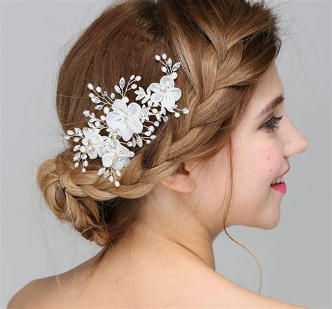 Haarklammer Hochzeit Haarschmuck Blumen Braut Haarschmuck