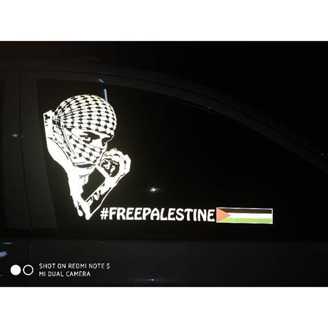 Sticker Cermin Tingkap Pemandu Stiker Palestin Sticker Pantulan Cahaya