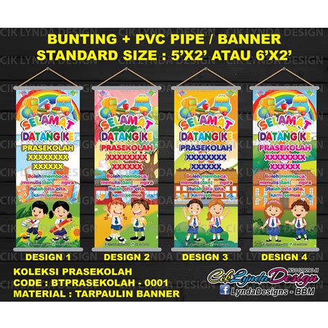 Pre Order Bunting Pvc Pipe Slmt Dtg Ke Prasekolah Shopee Malaysia