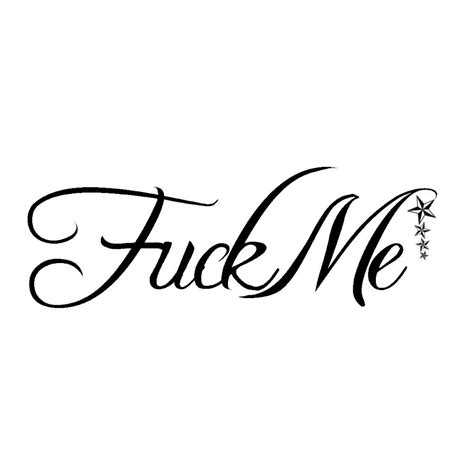 3x1 5 Inches FUCK ME Letters Temporary Tattoo Vixen Fetish Etsy