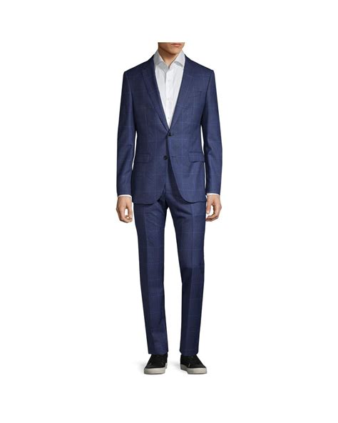 Boss By Hugo Boss Slim Fit Vitale Barberis Canonico Windowpane Wool