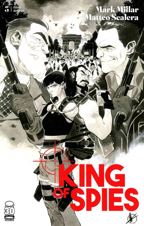 King Of Spies 3 Cover B Variant Matteo Scalera Black And White Cover