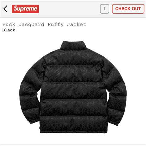 Supreme Fuck Jacquard Puffer Jacket 10 10 Depop