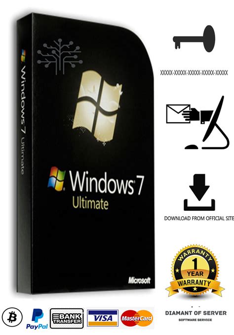 Windows 7 Ultimate Genuine Key Licencia Permanente Retail Oem Diamant Server Software