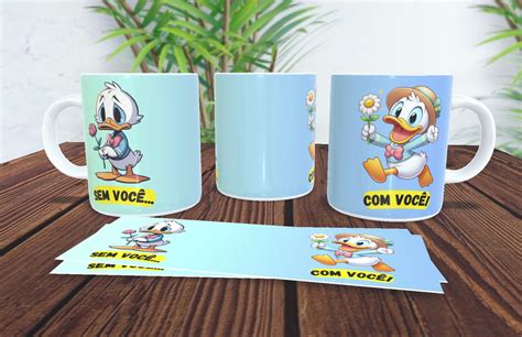 Caneca De Cer Mica Personalizada Pato Donald E Sem Voce