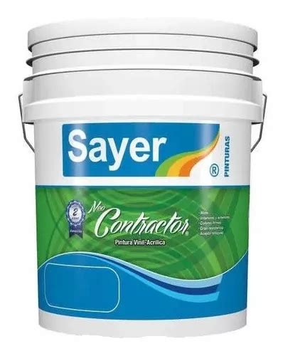 Cubeta Pintura Vinilica Lt Blanco Contractor Sayer