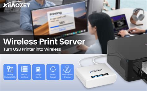 Xiiaozet Servidor De Impresión Inalámbrico Y Servidor De Dispositivos Usb A Través