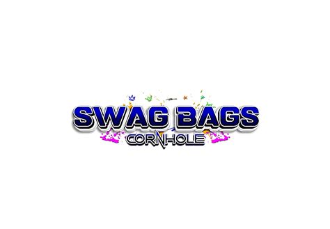 Swag Bags Cornhole Logo Stickers Blue Swag Bags
